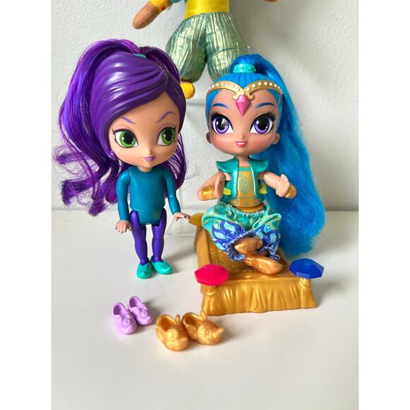Shimmer and Shine Floating Genie Magic Carpet & Plush Soft Doll Toy Shoes Lot - Picture 8 of 14